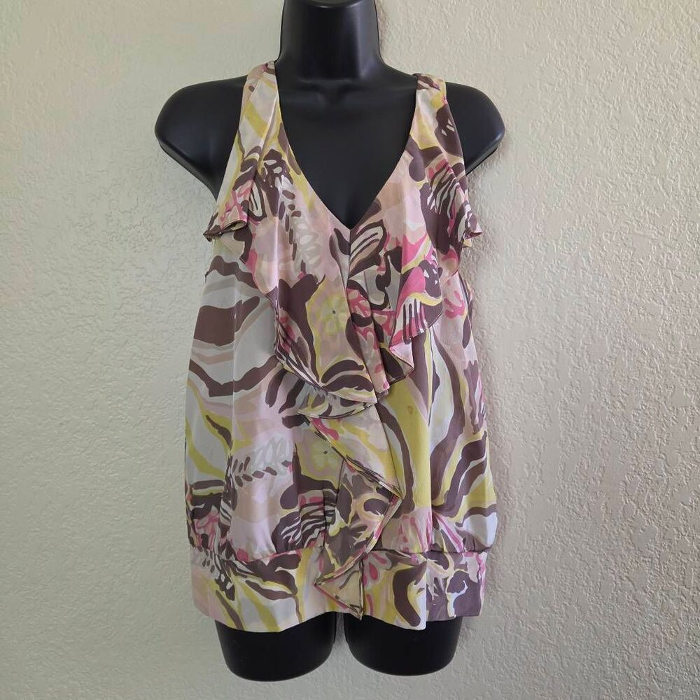 Leifsdottir Silk Ruffled Tank Top